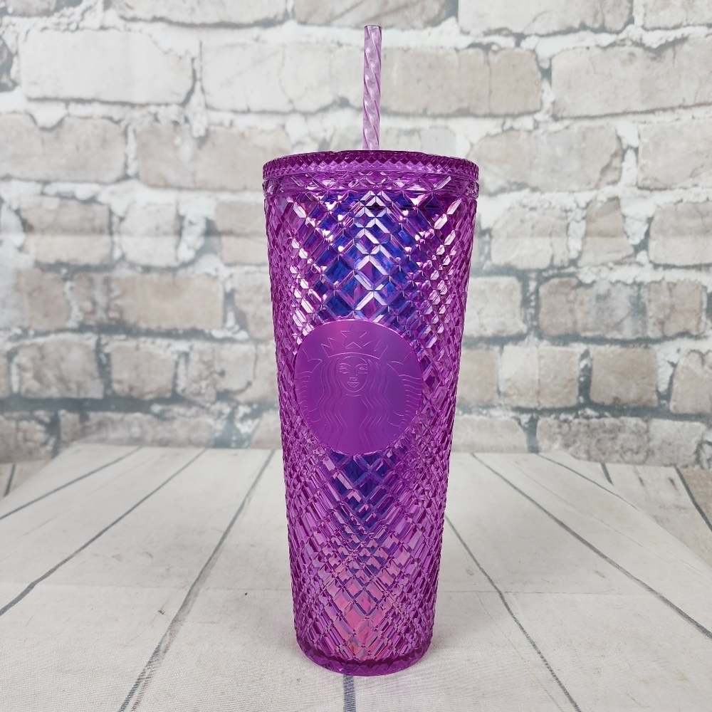 Starbucks Limited Edition Jeweled Berry Pink Taffy Iridescent Tumbler Venti 24oz